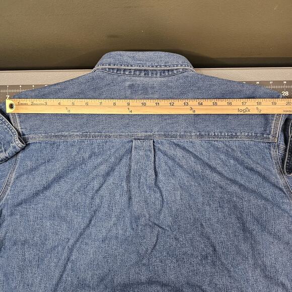 Vintage Carhartt Denim Shirt Large S97STW Metal Buttons Classic Workwear Read! - Picture 13 of 16